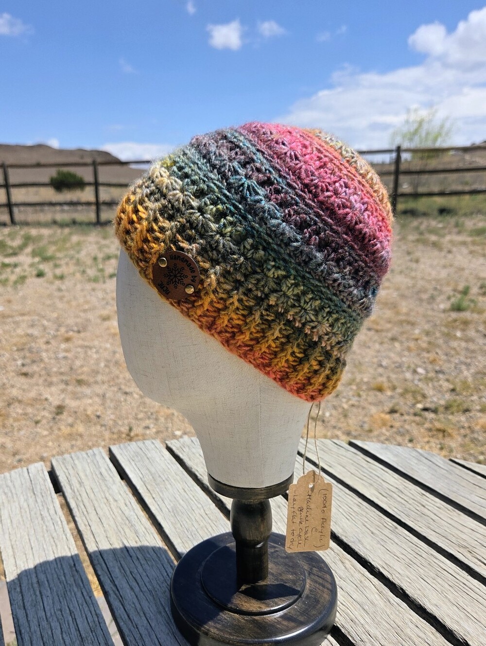 Artisan Handmade Crochet "Harvest Splendor" Cozy Boho Beanie Hat